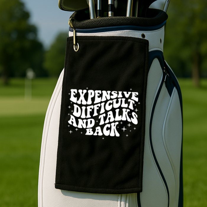 Expensive Difficult And Talks Groovy Golf Towel
