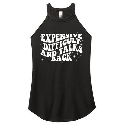 Expensive Difficult And Talks Groovy Women's Perfect Tri Rocker Tank