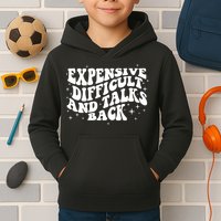 Expensive Difficult And Talks Groovy Kids Hoodie