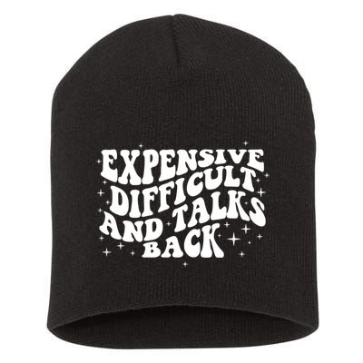 Expensive Difficult And Talks Groovy Short Acrylic Beanie