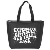 Expensive Difficult And Talks Groovy Zip Tote Bag