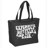 Expensive Difficult And Talks Groovy Zip Tote Bag