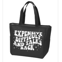 Expensive Difficult And Talks Groovy Zip Tote Bag