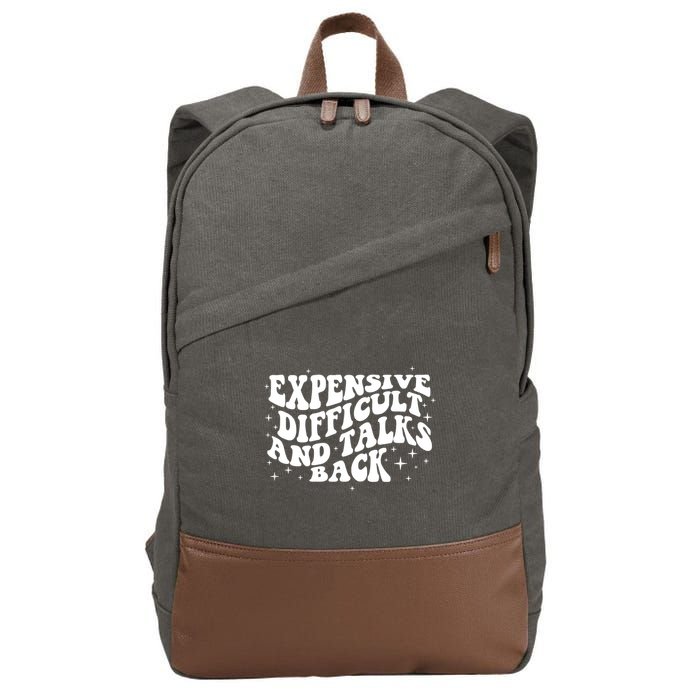 Expensive Difficult And Talks Groovy Cotton Canvas Backpack