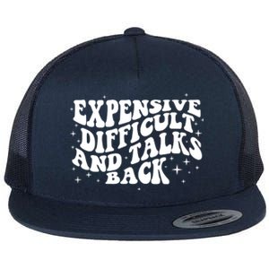 Expensive Difficult And Talks Groovy Flat Bill Trucker Hat