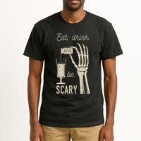 Eat Drink And Be Scary Halloween Party Design Tall T-Shirt