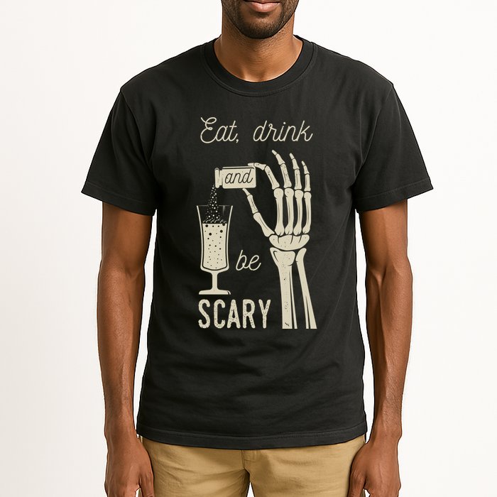 Eat Drink And Be Scary Halloween Party Design Tall T-Shirt