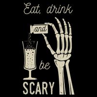 Eat Drink And Be Scary Halloween Party Design Tall T-Shirt