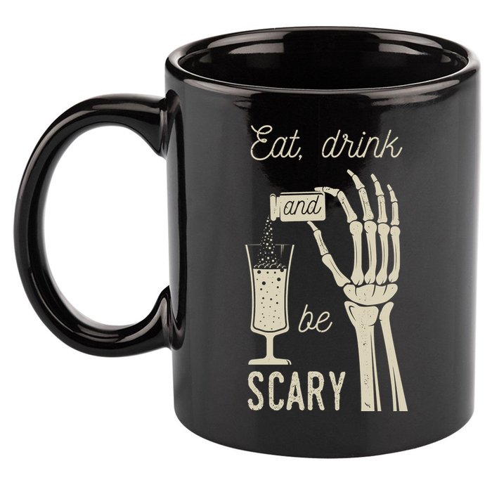Eat Drink And Be Scary Halloween Party Design 11oz C Handle Ceramic Mug