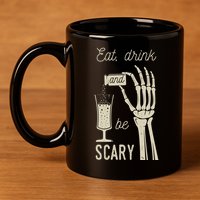 Eat Drink And Be Scary Halloween Party Design 11oz C Handle Ceramic Mug