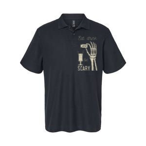 Eat Drink And Be Scary Halloween Party Design Softstyle Adult Sport Polo