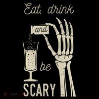 Eat Drink And Be Scary Halloween Party Design 16 in Basic Backpack
