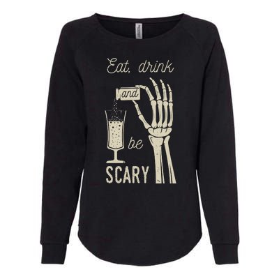 Eat Drink And Be Scary Halloween Party Design Womens California Wash Sweatshirt