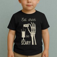 Eat Drink And Be Scary Halloween Party Design Toddler T-Shirt