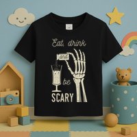 Eat Drink And Be Scary Halloween Party Design Toddler T-Shirt