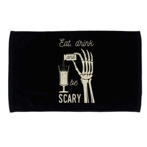 Eat Drink And Be Scary Halloween Party Design Microfiber Hand Towel