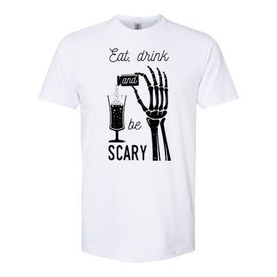 Eat Drink And Be Scary Halloween Party Design Softstyle® CVC T-Shirt