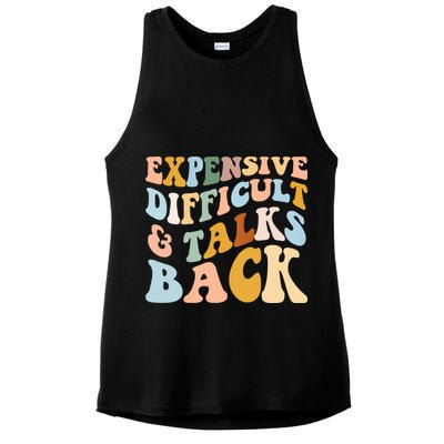 Expensive Difficult And Talks Back Mothers' Day Mom Life Ladies PosiCharge Tri-Blend Wicking Tank