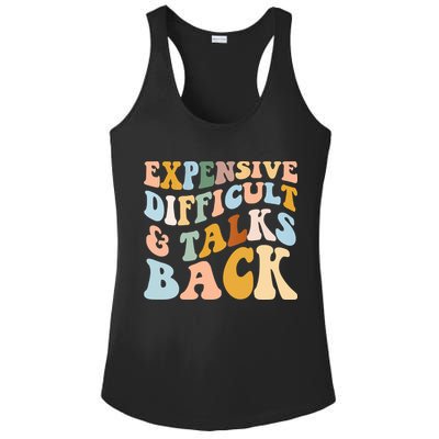 Expensive Difficult And Talks Back Mothers' Day Mom Life Ladies PosiCharge Competitor Racerback Tank