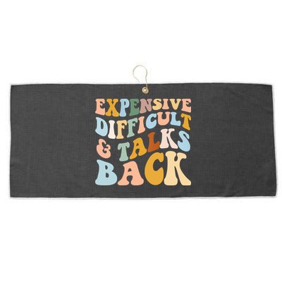 Expensive Difficult And Talks Back Mothers' Day Mom Life Large Microfiber Waffle Golf Towel