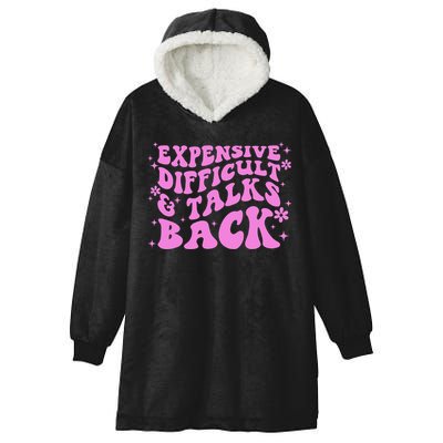 Expensive Difficult And Talks Back Hooded Wearable Blanket