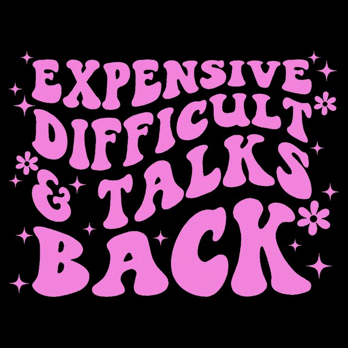 Expensive Difficult And Talks Back Drawstring Bag