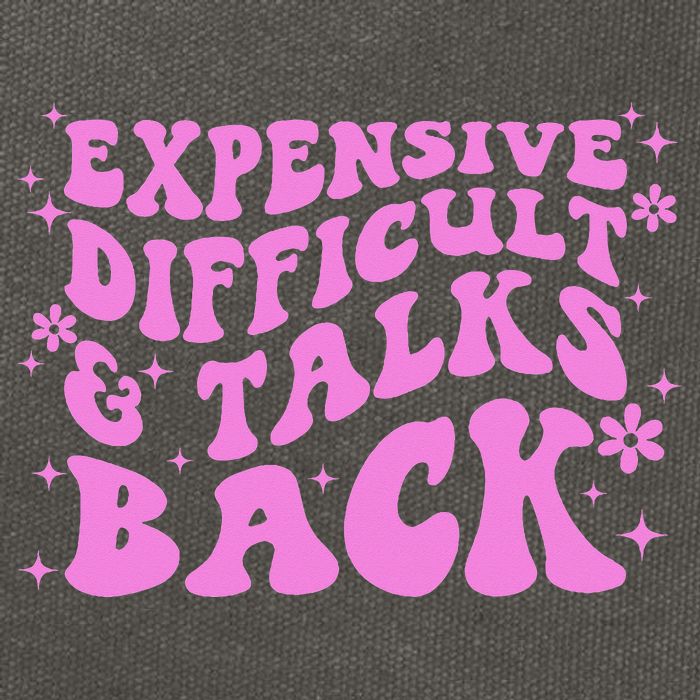 Expensive Difficult And Talks Back Cotton Canvas Backpack