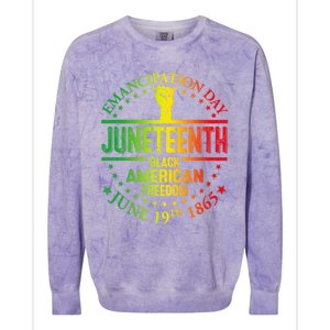 Ecipation Day African Juneteenth 1865 Black Freedom Day Cute Gift Colorblast Crewneck Sweatshirt