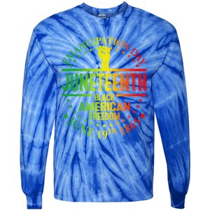 Ecipation Day African Juneteenth 1865 Black Freedom Day Cute Gift Tie-Dye Long Sleeve Shirt