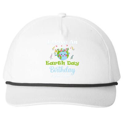 Earth Day April 22nd Green Birthday Gift Snapback Five-Panel Rope Hat