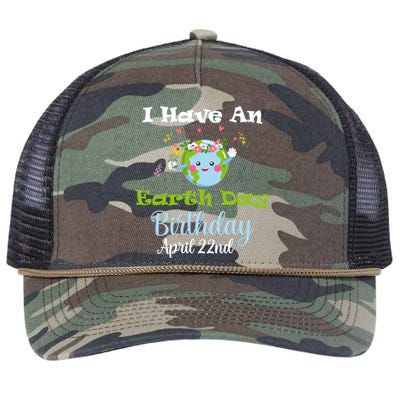 Earth Day April 22nd Green Birthday Gift Retro Rope Trucker Hat Cap