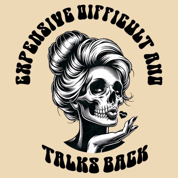 Expensive Difficult And Talks Back Messy Bun Mothers Day Drawstring Bag