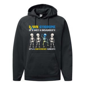 Embracing Different Abilities Down Syndrome Awareness Performance Fleece Hoodie