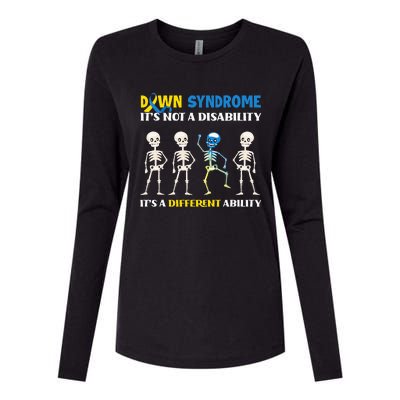 Embracing Different Abilities Down Syndrome Awareness Womens Cotton Relaxed Long Sleeve T-Shirt