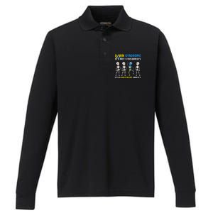 Embracing Different Abilities Down Syndrome Awareness Performance Long Sleeve Polo