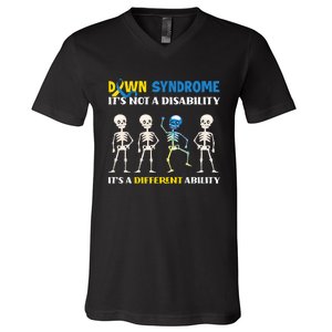 Embracing Different Abilities Down Syndrome Awareness V-Neck T-Shirt