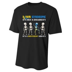 Embracing Different Abilities Down Syndrome Awareness Performance Sprint T-Shirt