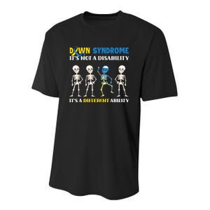 Embracing Different Abilities Down Syndrome Awareness Youth Performance Sprint T-Shirt