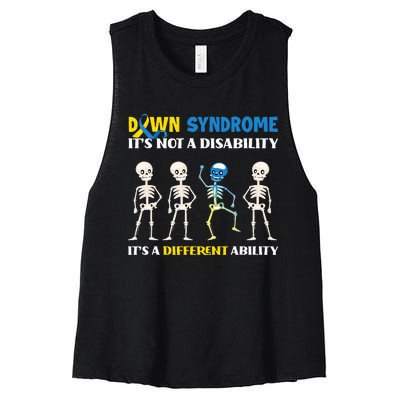 Embracing Different Abilities Down Syndrome Awareness Women's Racerback Cropped Tank