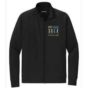 Embracing Different Abilities Down Syndrome Awareness Stretch Full-Zip Cadet Jacket