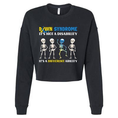 Embracing Different Abilities Down Syndrome Awareness Cropped Pullover Crew