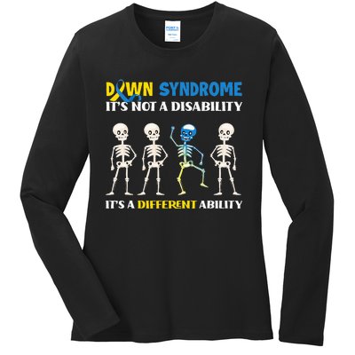 Embracing Different Abilities Down Syndrome Awareness Ladies Long Sleeve Shirt