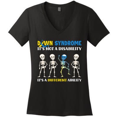 Embracing Different Abilities Down Syndrome Awareness Women's V-Neck T-Shirt