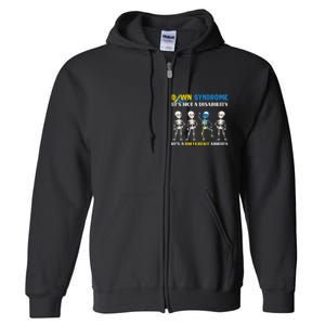 Embracing Different Abilities Down Syndrome Awareness Full Zip Hoodie