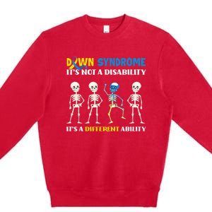 Embracing Different Abilities Down Syndrome Awareness Premium Crewneck Sweatshirt