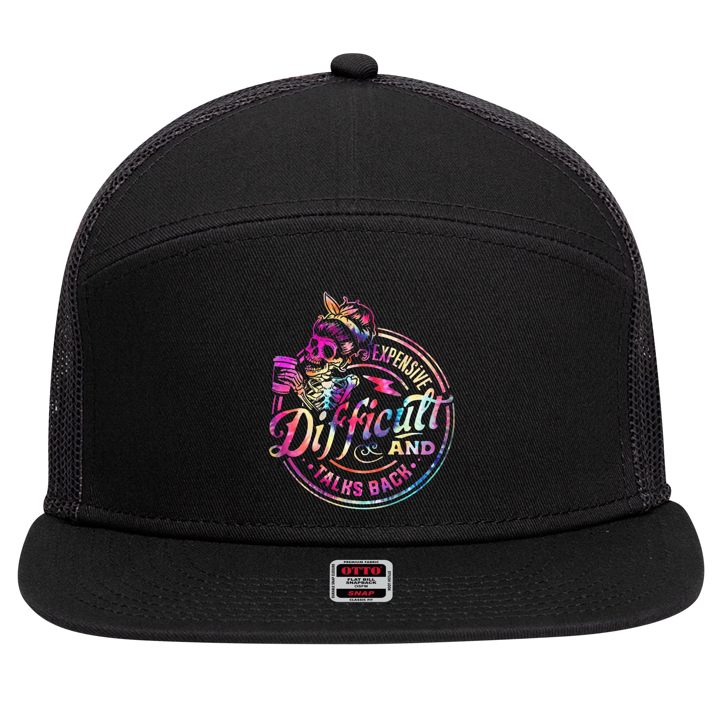 Expensive Difficult And Talks Back Mothers Day 7 Panel Mesh Trucker Snapback Hat