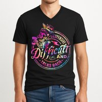 Expensive Difficult And Talks Back Mothers Day V-Neck T-Shirt