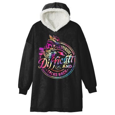 Expensive Difficult And Talks Back Mothers Day Hooded Wearable Blanket