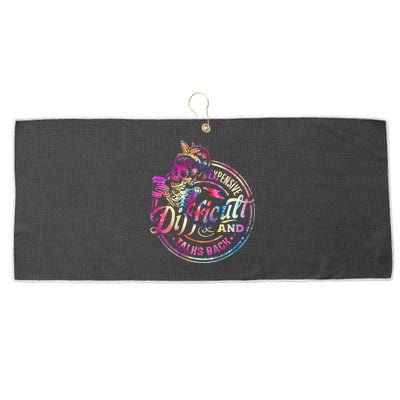 Expensive Difficult And Talks Back Mothers Day Large Microfiber Waffle Golf Towel