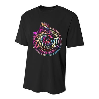 Expensive Difficult And Talks Back Mothers Day Youth Performance Sprint T-Shirt